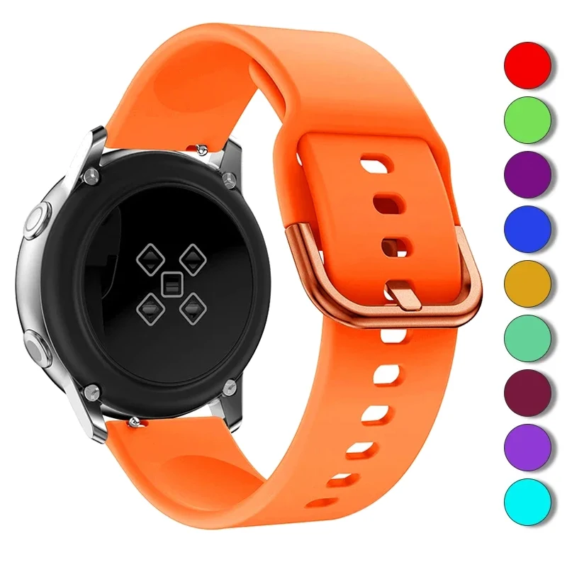 

Ремешок силиконовый для смарт-часов Huawei GT/2/GT2/3 Pro Amazfit bip, браслет для Samsung Galaxy watch 4 active 2/S3, 20 мм 22 мм