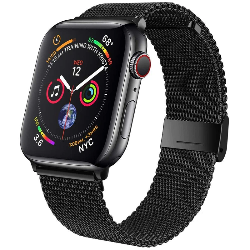Elegant Stainless Steel Milanese Mesh Watch Band Bracelet