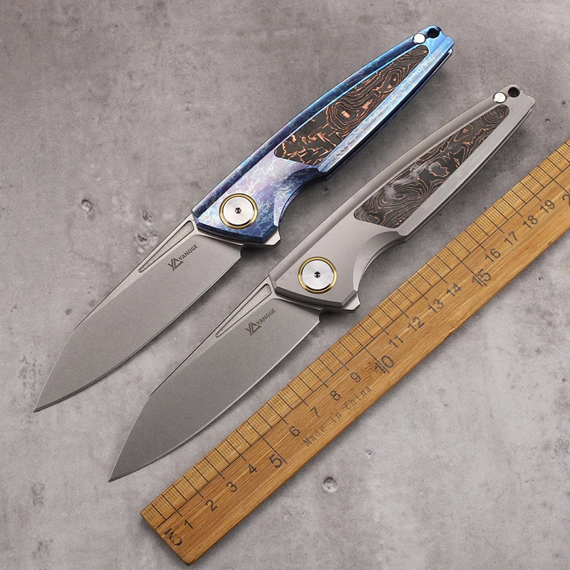 

YG001 Foldable M390 Steel Titanium Alloy Handle Ball Bearing Outdoor Hunting Fruit EDC Pocket Knife