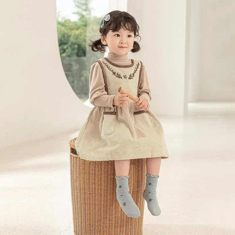 

Новые агарические боковые носки с фруктами, Детские хлопковые носки средней длины, носки для девочек, милые и милые аксессуары для новорожденных