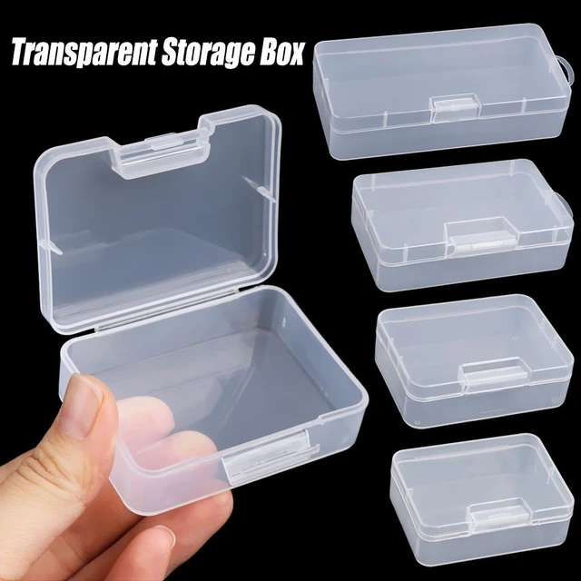 Mini Square Clear Plastic Small Box Jewelry Storage Container