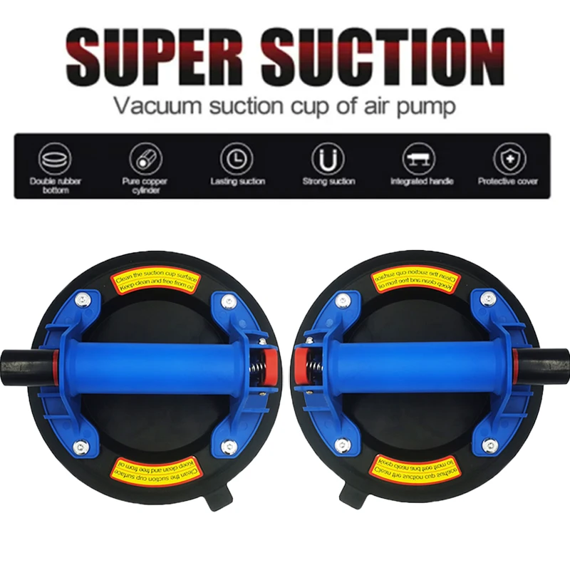 2PCS/1PCS 8 inch Vacuum Suction Cup 220kg Loading Capacity Heavy Duty Vacuum Spreader Strong Hand Pump Sucker Lifted Magnets