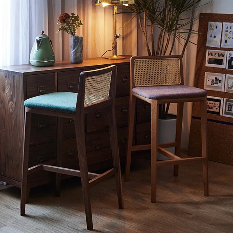 Nordic Solid Wood Bar Chair Stool Creative Design Simple Personality Kitchen Tabourets De Bar Restaurant Furniture GPF55YH