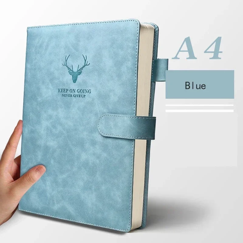 

Diary Record Soft Leather Sketchbook Office Notebook Notepad Thickened Book Meeting Students Business Work Ultra-thick