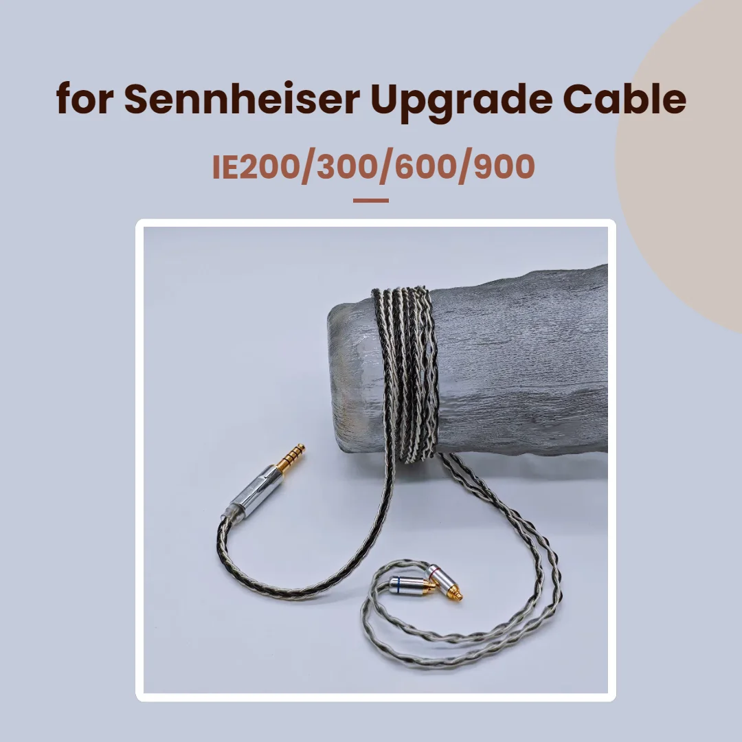 for Sennheiser IE200/300/600/900 Balanced Earphone Cable 4.4/2.5