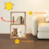 2 Tiers Creative Open Book Cabinet with Good Load Capacity for Indoor Use 1