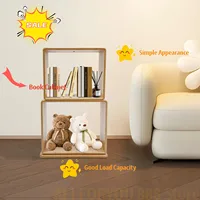 2 Tiers Creative Open Book Cabinet with Good Load Capacity for Indoor Use 1