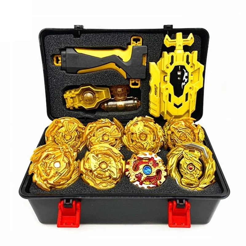 

Spinning top Burst Arena Toys set gold Beylade Burst With Launcher And Storage Box Bayblade Bable Drain Fafnir Phoenix