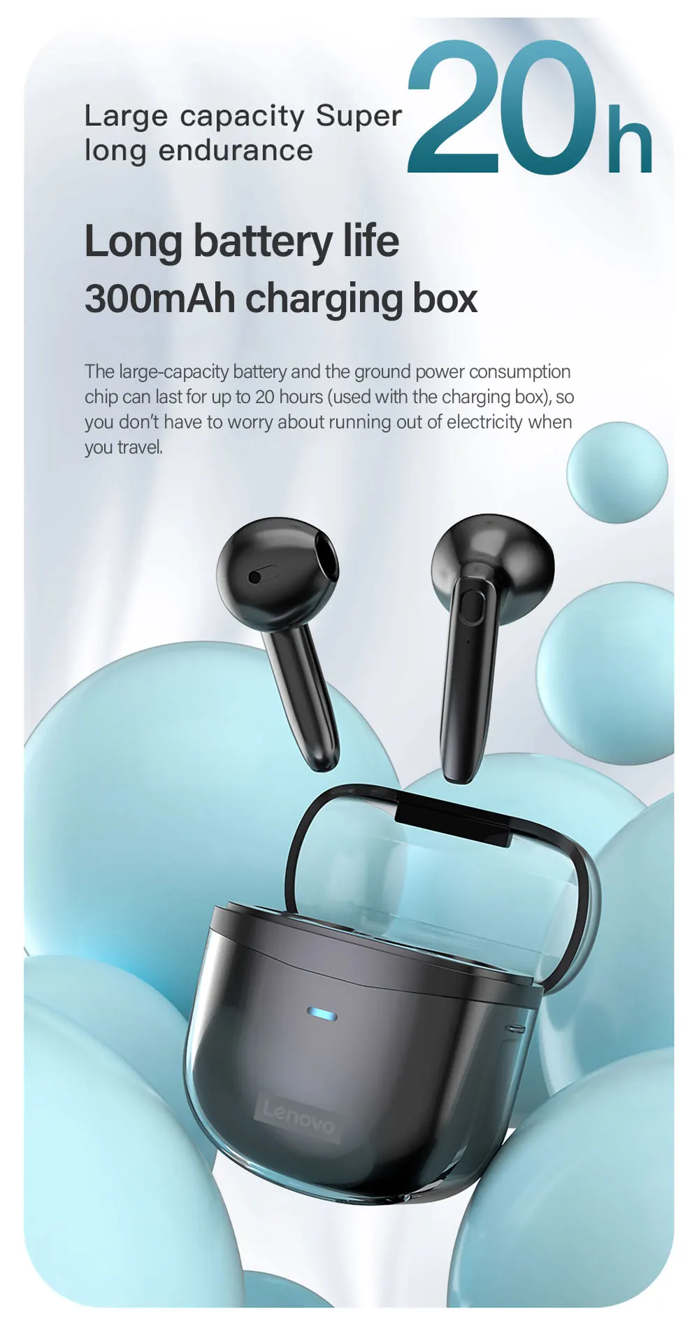 Lenovo XT96 Bluetooth 5.1 Earphones Thinkplus Live Pods True Wireless ...