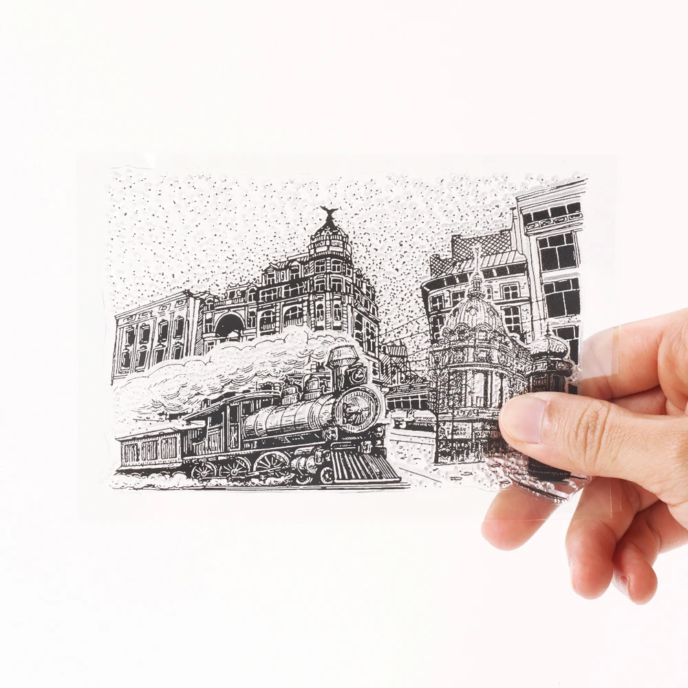 City Street Series Clear Silicone Stamps Journal Handbook DIY Scrapbooking Decoration Collage Craft Aesthetic Stamps Rubber