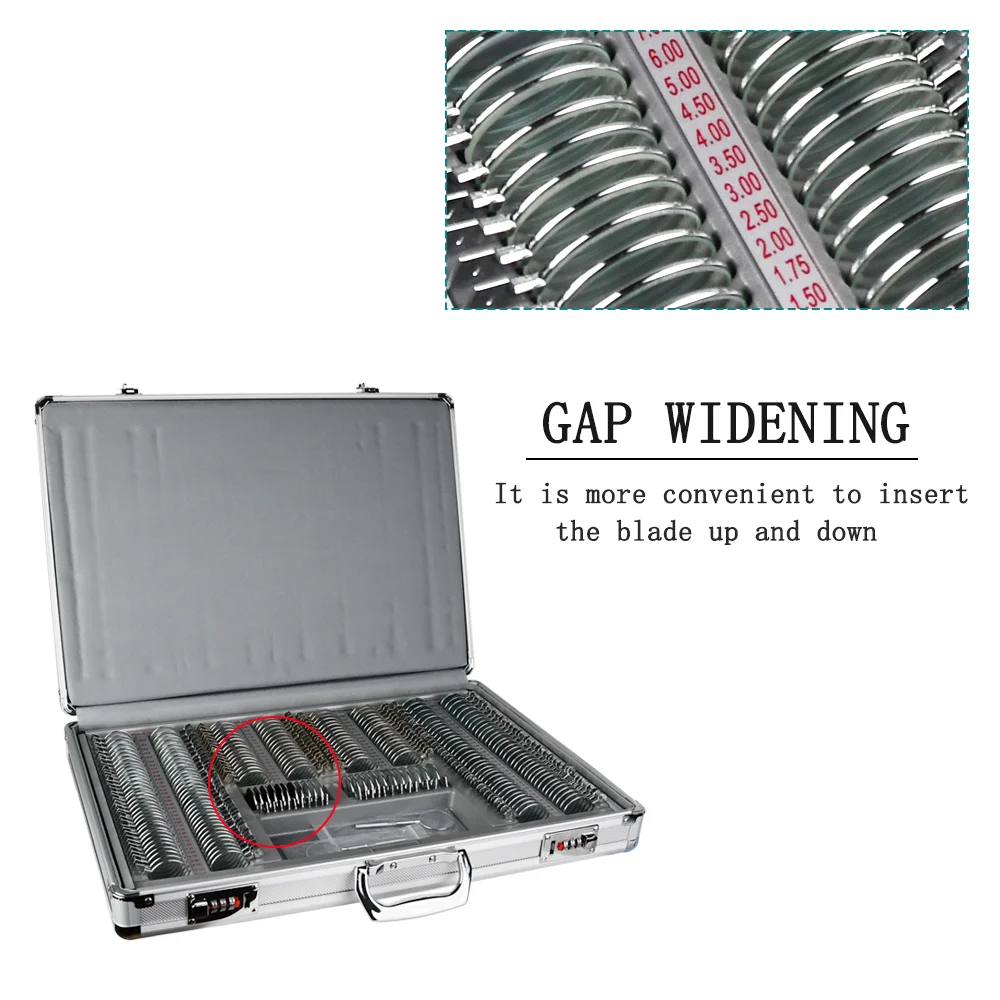 Optometry Testing Box Optical Equipment Metal Rim 232 Trial Lens Set JSQ-232B