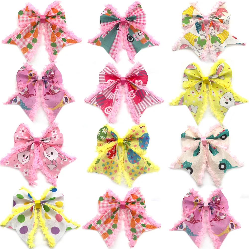 

30/50pcs Easter Pet Puppy Collars Dog Bow Ties Adjustable Dog Grooming Bow Rabbit Egg Accessories Pet Products Supplies