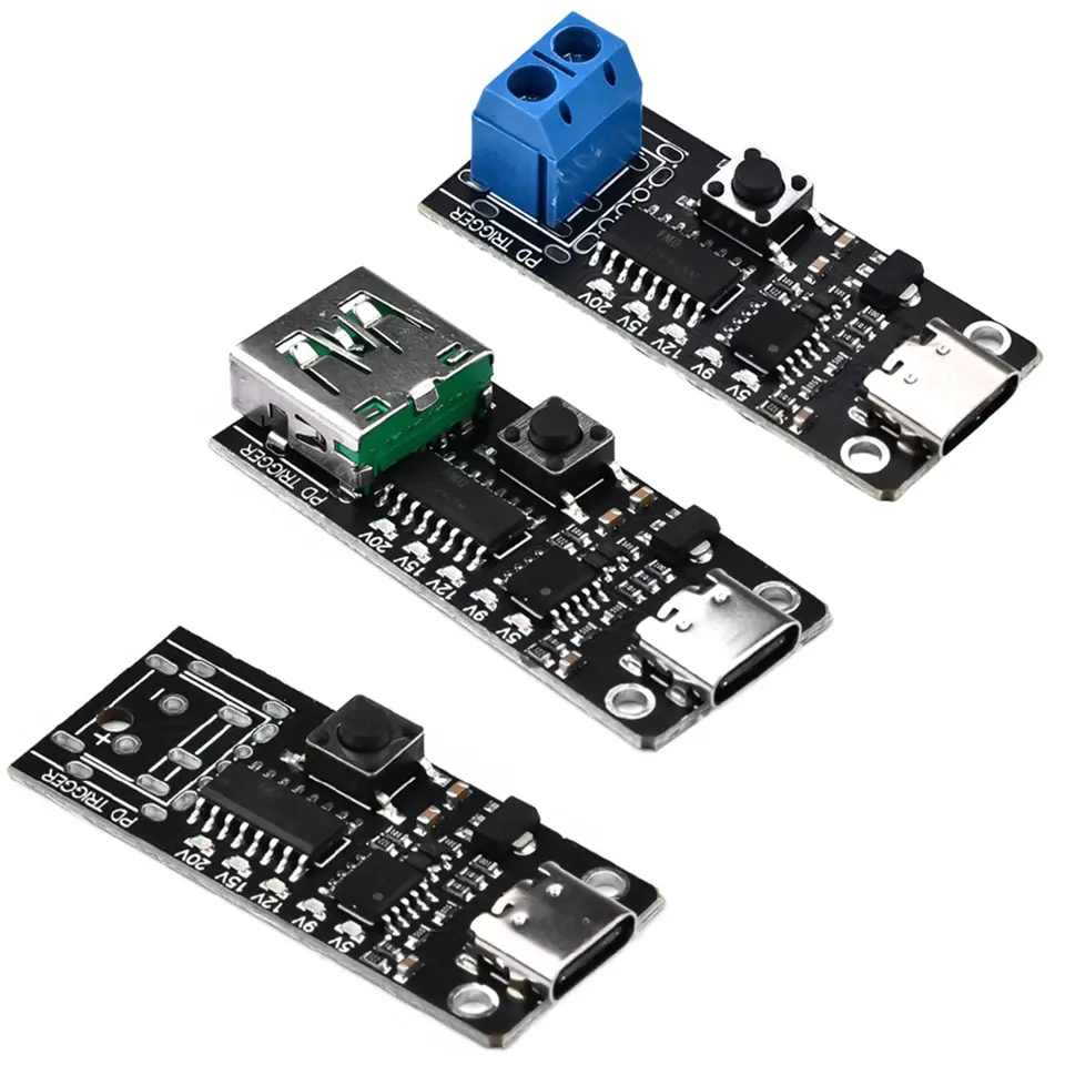 100W 5A USB-C Fast Charge Trigger Board Module PD/QC Decoy Board Fast Charge USB Type-c PD 2.0 3.0 Power Delivery Boost Module image 1