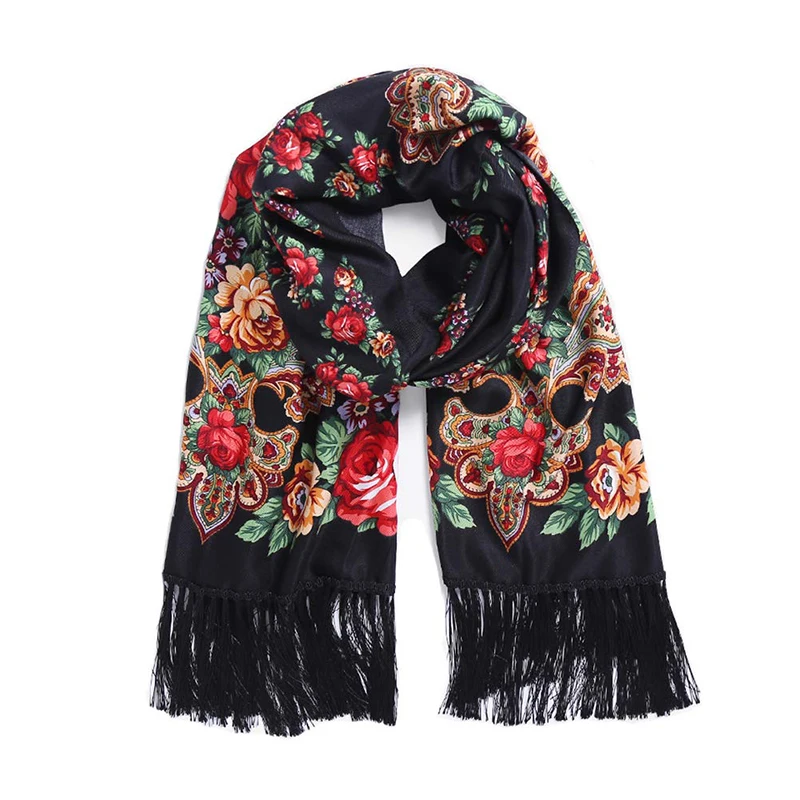 2024 druck Schals Weibliche Designer Frauen Winter Schal Pashmina Blume Bufandas Foulard Warme Hijab Wraps Reise Stolen – Detail 8