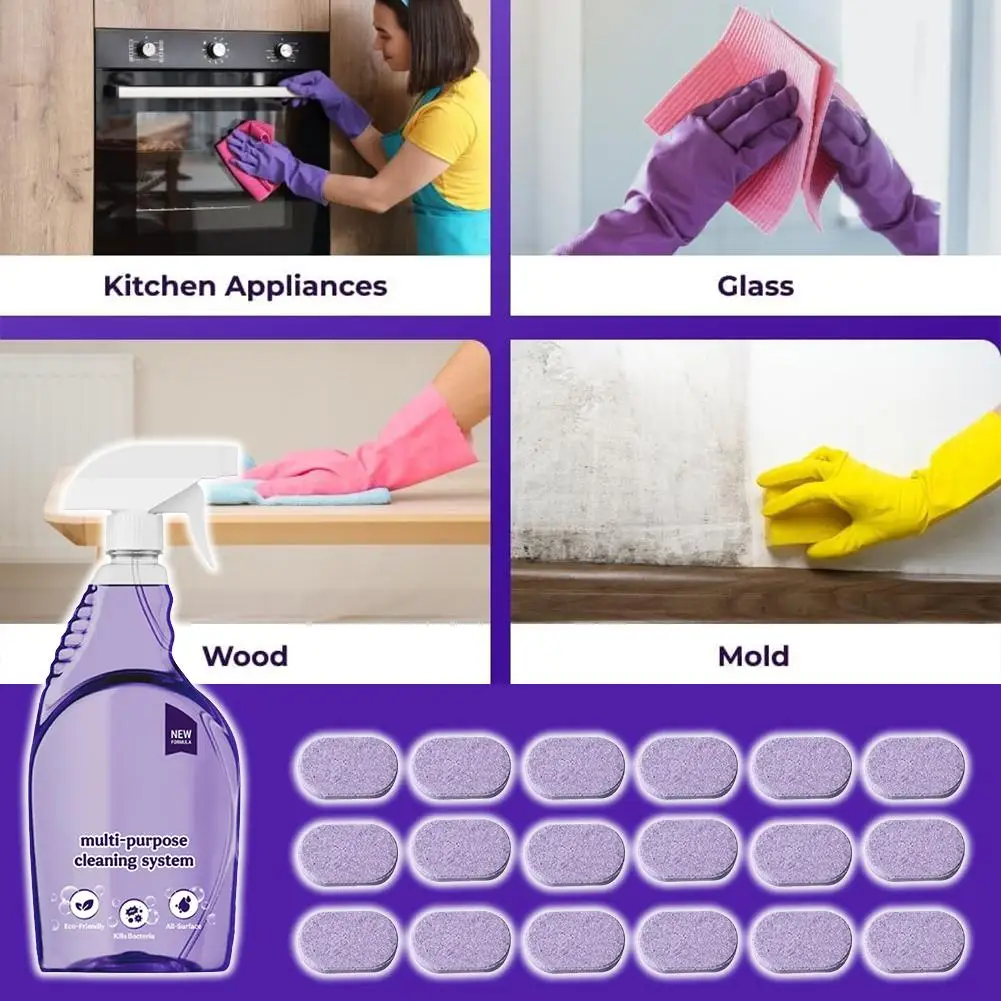 Cleaning Spray For Instant Stain Removal Cleaning Spray With Concentrated Tablets All-purpose Deep Z8t0