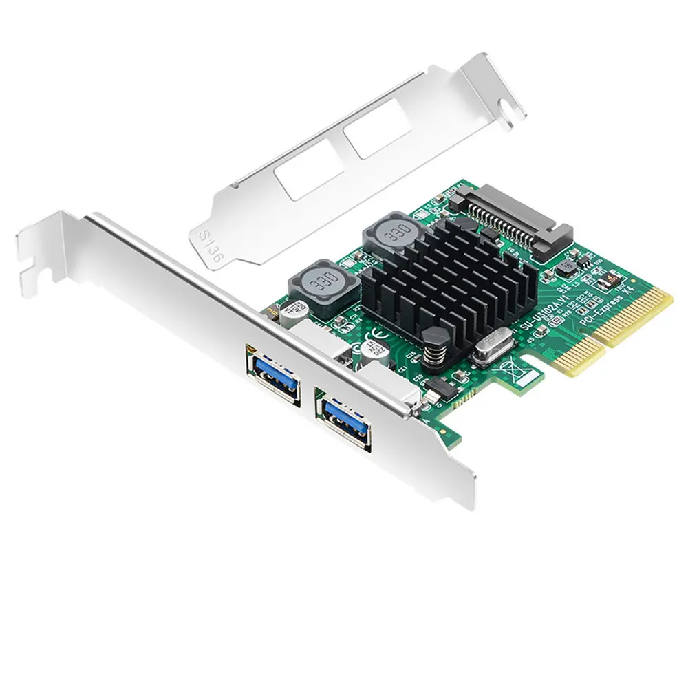 

Плата расширения PCI-E X4 на USB 3,1 порты * 2 SATA 15pin, адаптер Gen 3 4A HUB PCIE PCI express, карта адаптера