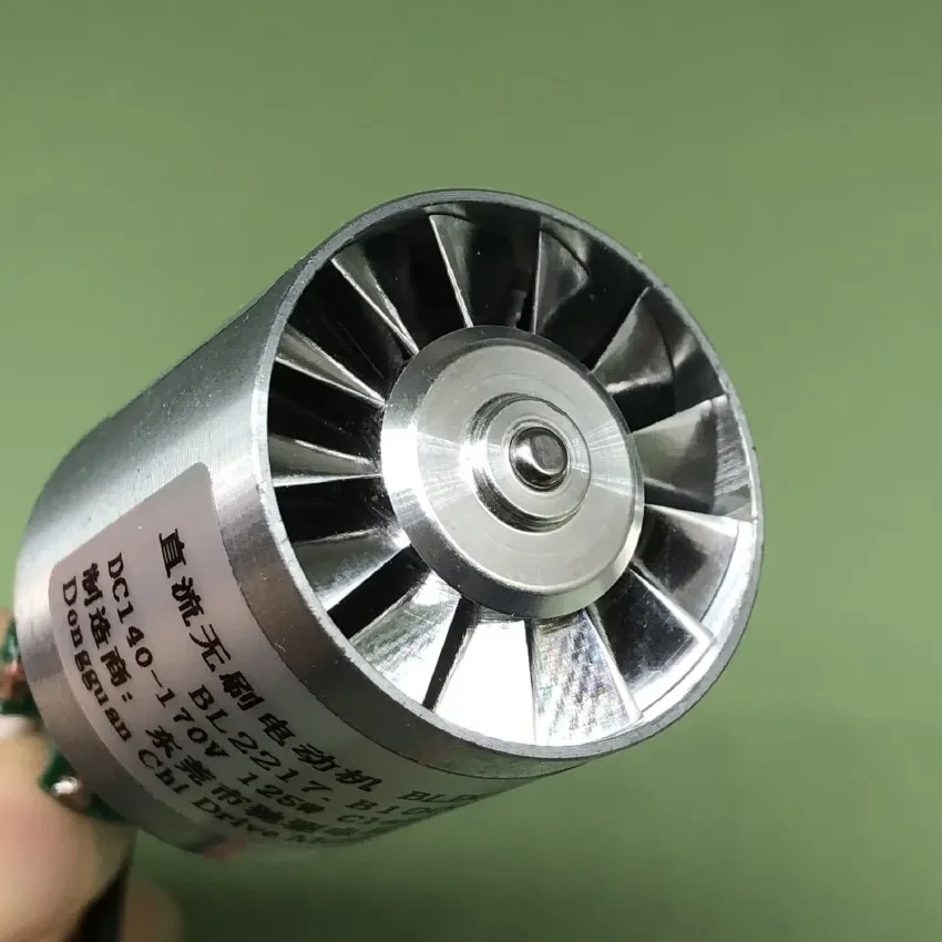 Ventilador de conducto sin escobillas de 3 fases, impulsor de aleación de aluminio de velocidad Ultra alta, CC de 140V-170V, 130000RPM, frecuencia Variable para secador de pelo