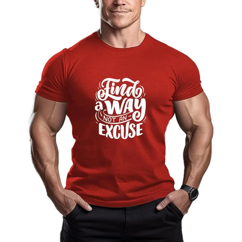 

FindaWayNotanExcuse-MensBodybuildingT-Shirt-GymTrainingTopFashionWorkoutShirtsHipsterShirt
