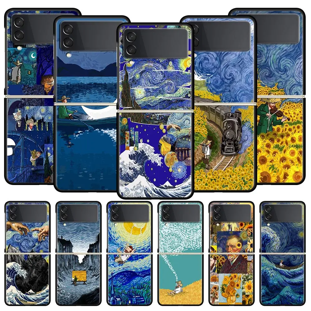 Gift Phone Case - Black Hard PC Shell with Van Gogh Starry Night Art Aesthetic