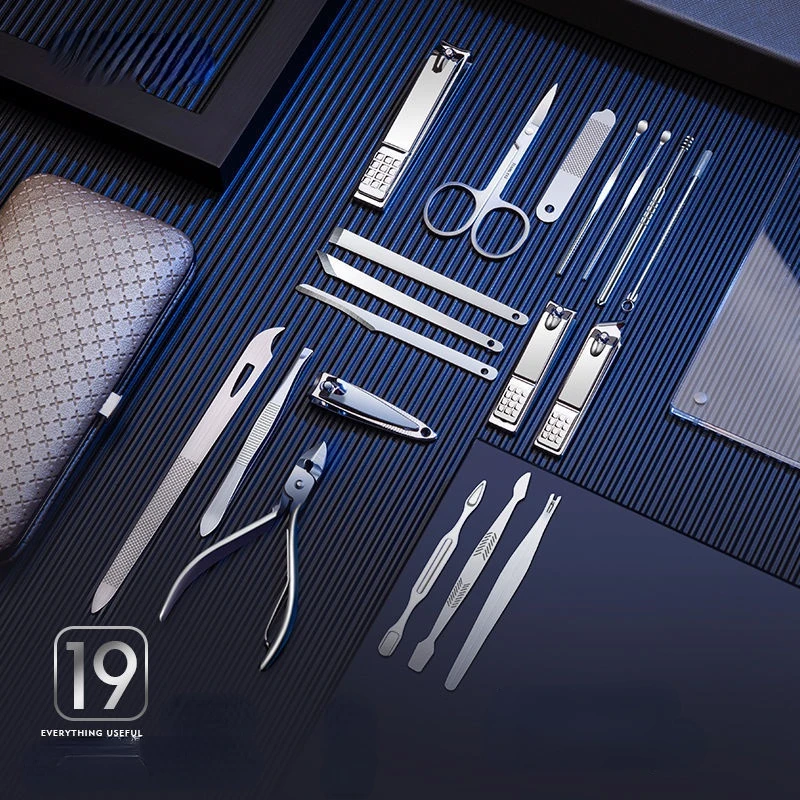 Nail Clipper Sets Manicure Cutters Household Stainless Steel Earpick Earpick Pedicure Toe Nail Scissors Tools 8/9/11/12/16/19Pcs nail clipper set nail care kit nail scissors set nail clippers manicure pedicure kit manicure set manicure sets manicure nail clipper set nail clippers kit