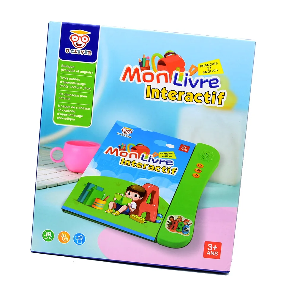 French Language Early Education Finger Reading Voice Machine Book With Pen Children's Intelligent Learning Toys English e-book 2