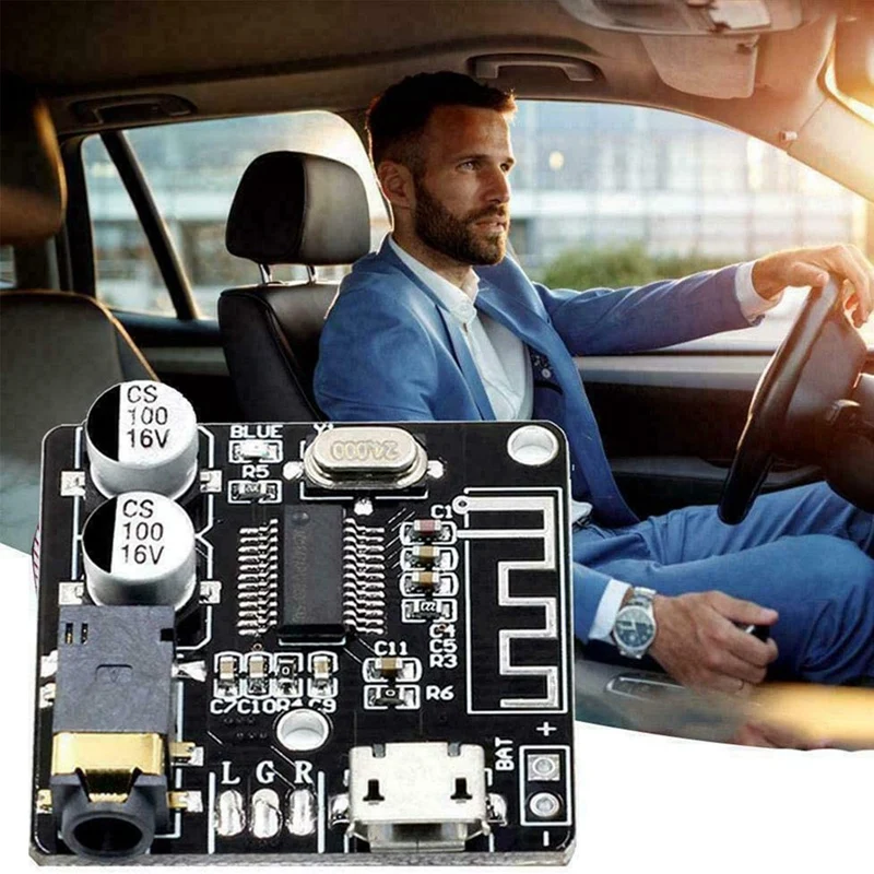 MP3 Bluetooth Decoder +AUX Audio Cable Kit MP3 Bluetooth Decoder Lossless Car Speaker Audio Amplifier Board Module