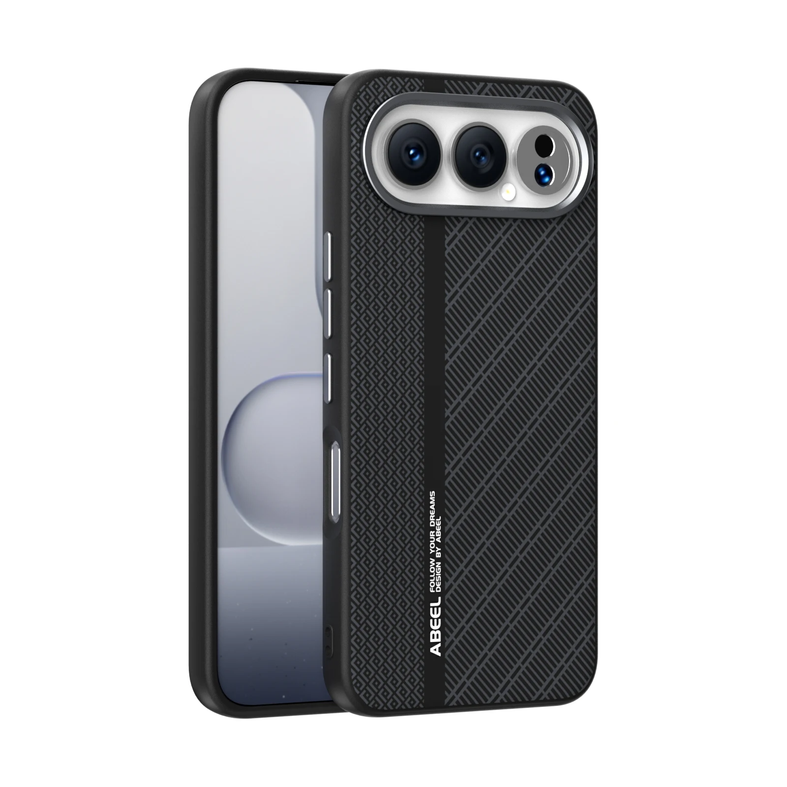 Sleek Carbon Fiber Pattern MagSafe Case with Alloy Camera Protection
