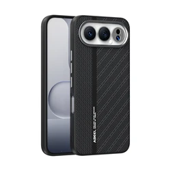 Sleek Carbon Fiber Pattern MagSafe Case with Alloy Camera Protection - Honor 500 Pro (Black1 with box)