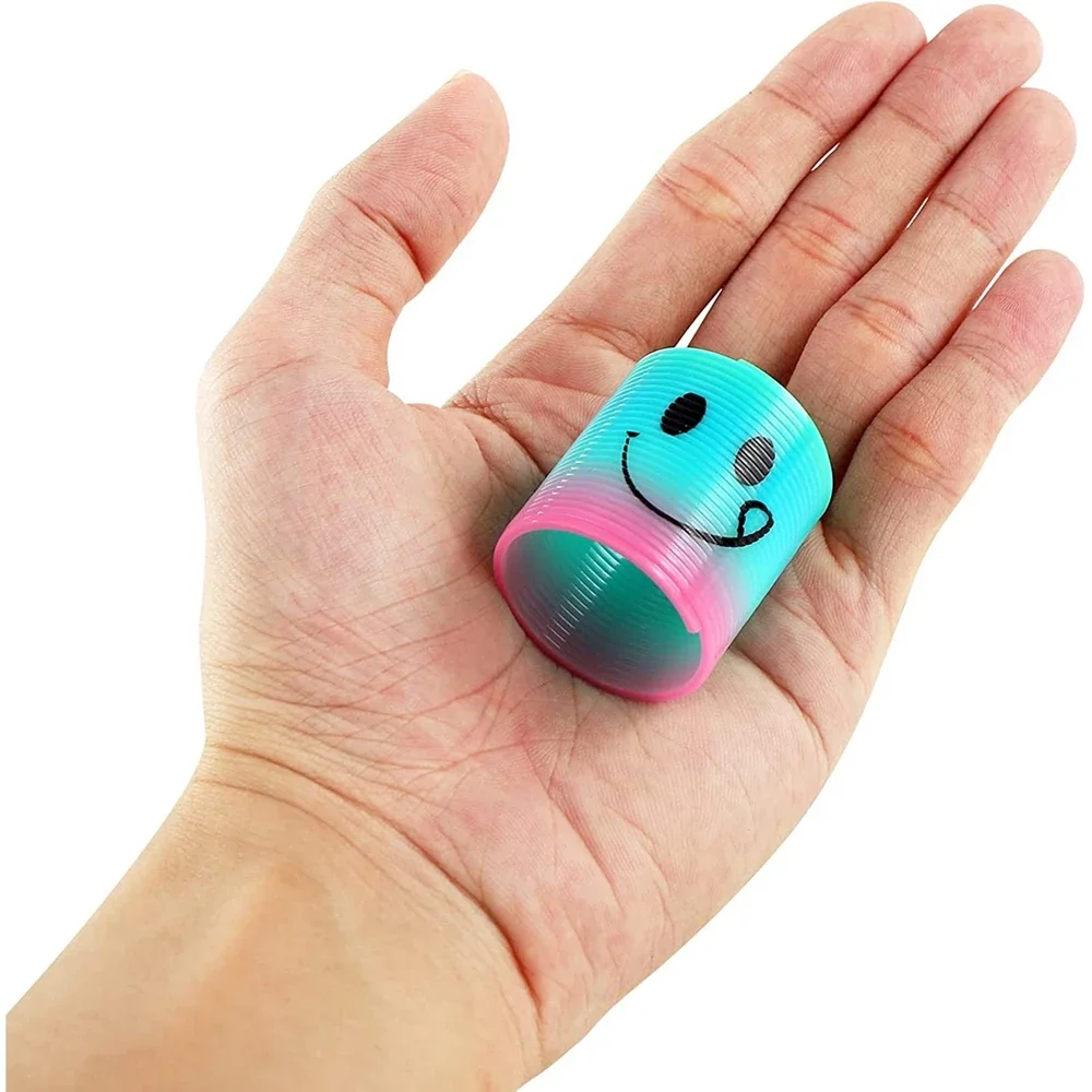 Fidget Toys 12PCS Spring Rainbow Magic Fidget Stress Coil Mini Springs Bulk Finger Toys Party Favors Carnival Prize Kids Boys Girls