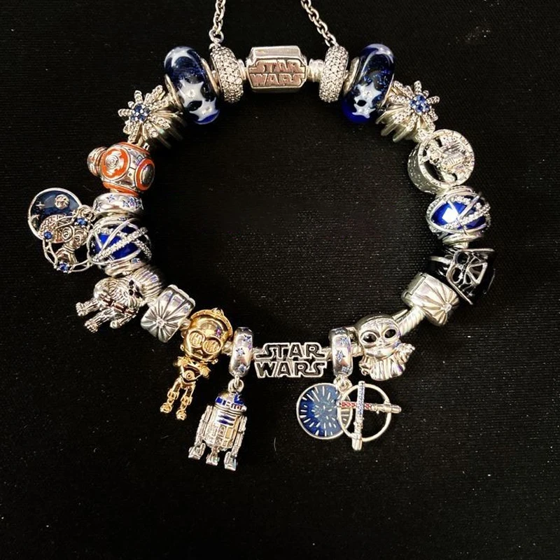 Disney Rescuer Star Charms Wars Beads For Original Pendant 925 sterling silver Bracelet Necklace Jewelry plata de ley 925 5