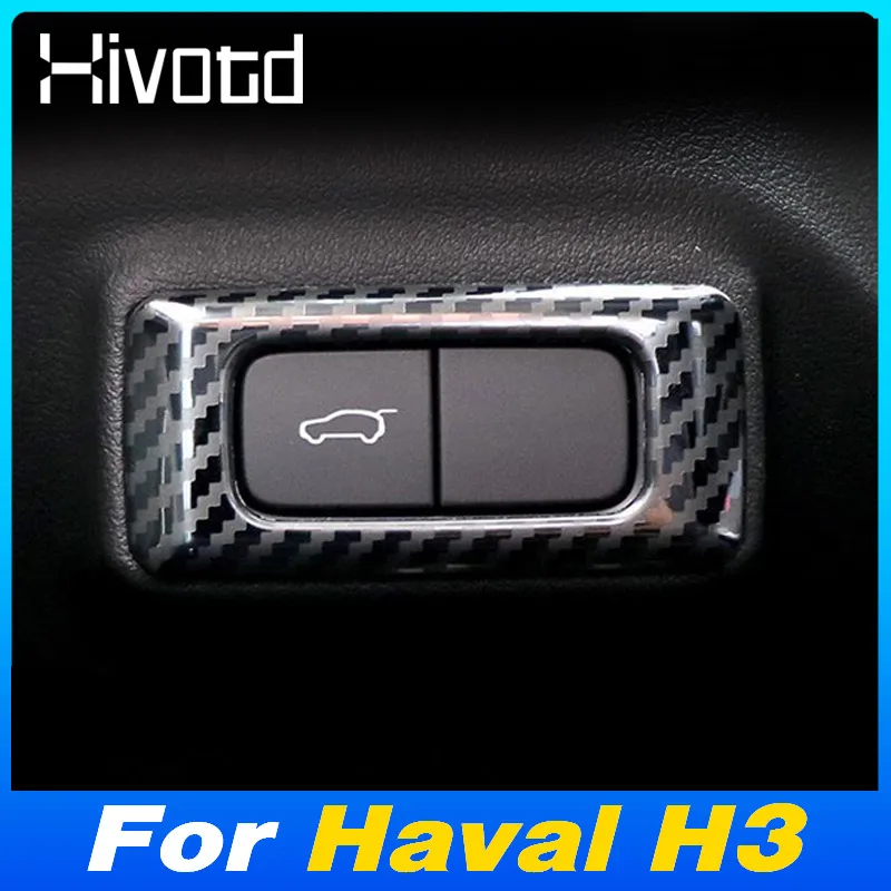 

Stainless Steel Car Door Trunk Switch Button Frame Decorative Sticker Cover Trim For Haval H3 2024 Interior Stylings Accessories