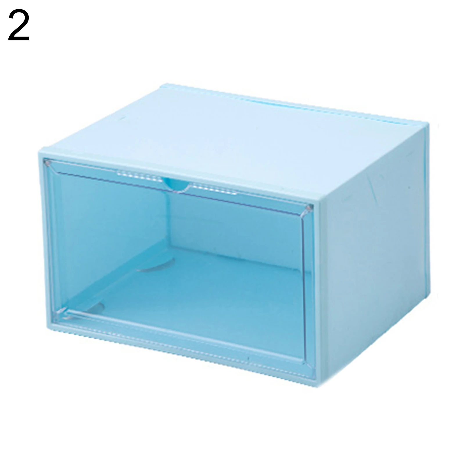 Caja Zapatos Zapatera Transparente Organizador Apilable - Color Variante  Celeste — Atrix