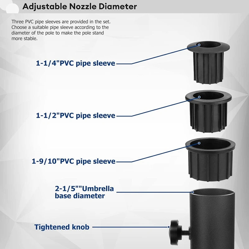 Umbrella Stand Tube Outdoor,Outside Stone Umbrella Tube Base,Table Bracket,DIY Mount