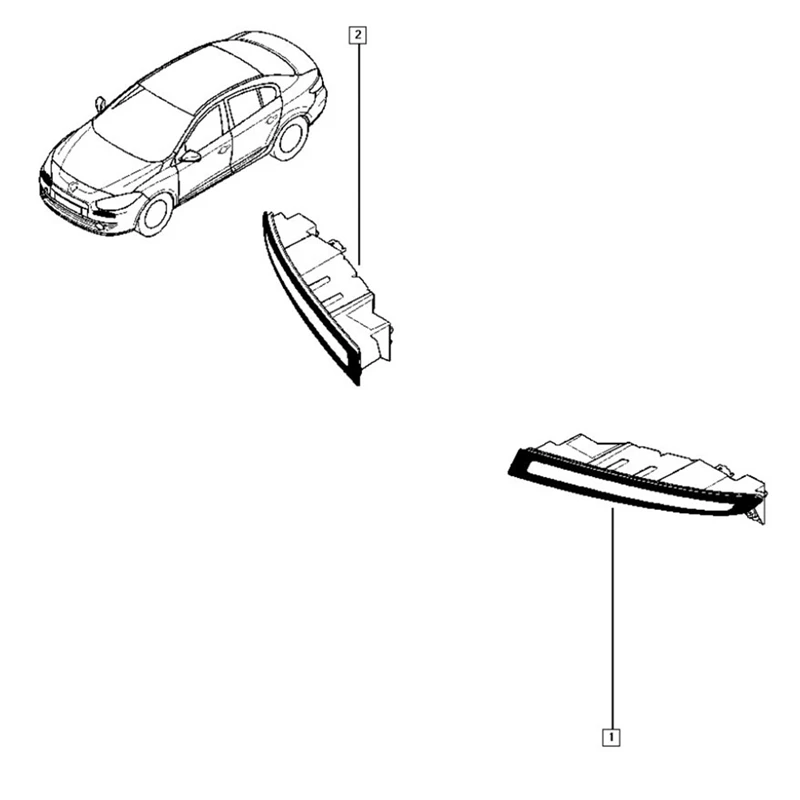 

Передние противотуманные фары для дневных ходовых огней для Renault Fluence модели 2014 +