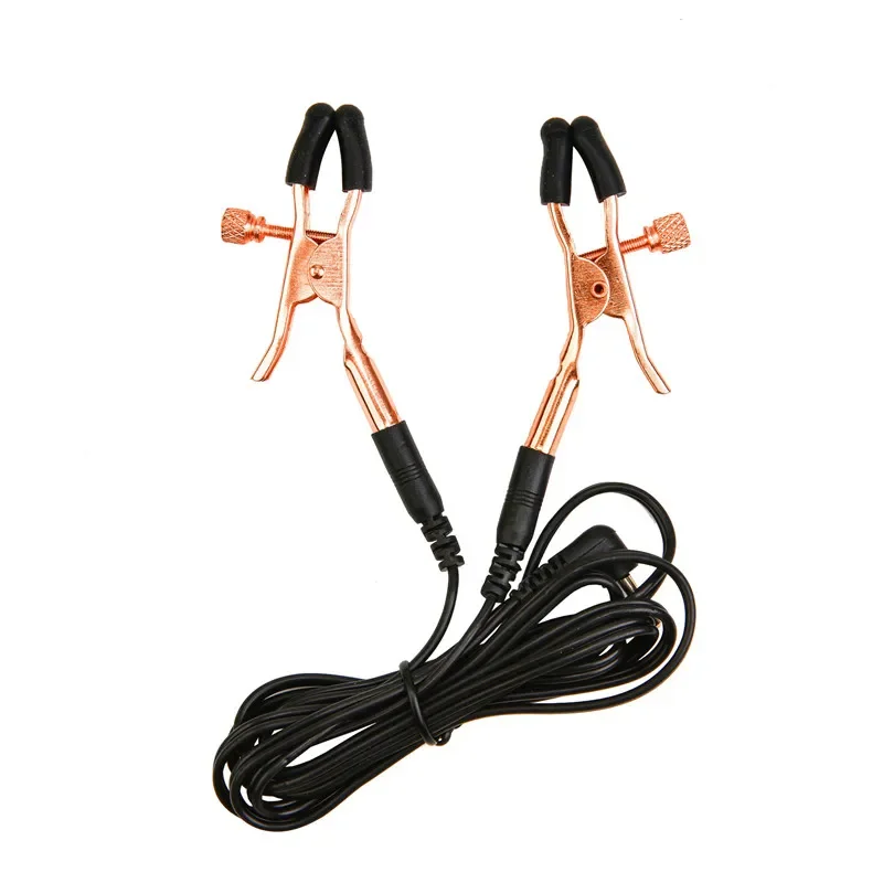 Sex Products Electric Shock Nipple Clamps Accessory Breast Body Massage Clitoris Clips Penis Stimulation Sex Toys For Couple electro sex toys electric sex toys