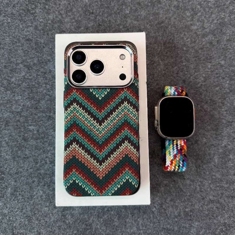 Magnetic Carbon Fiber Wireless Phone Case with Camera Lens Protection