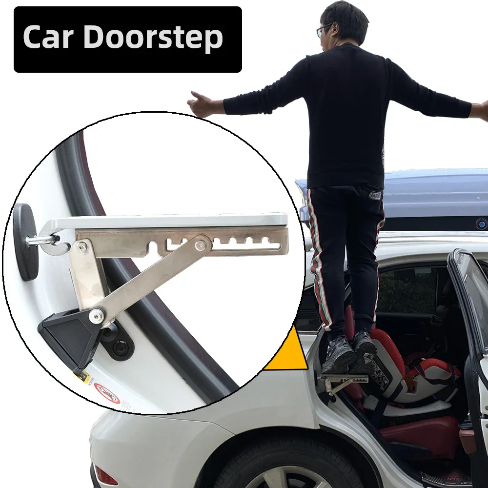 CarDoorStepPedalHookSteppingLadderFootRoofPedalUniversalStep