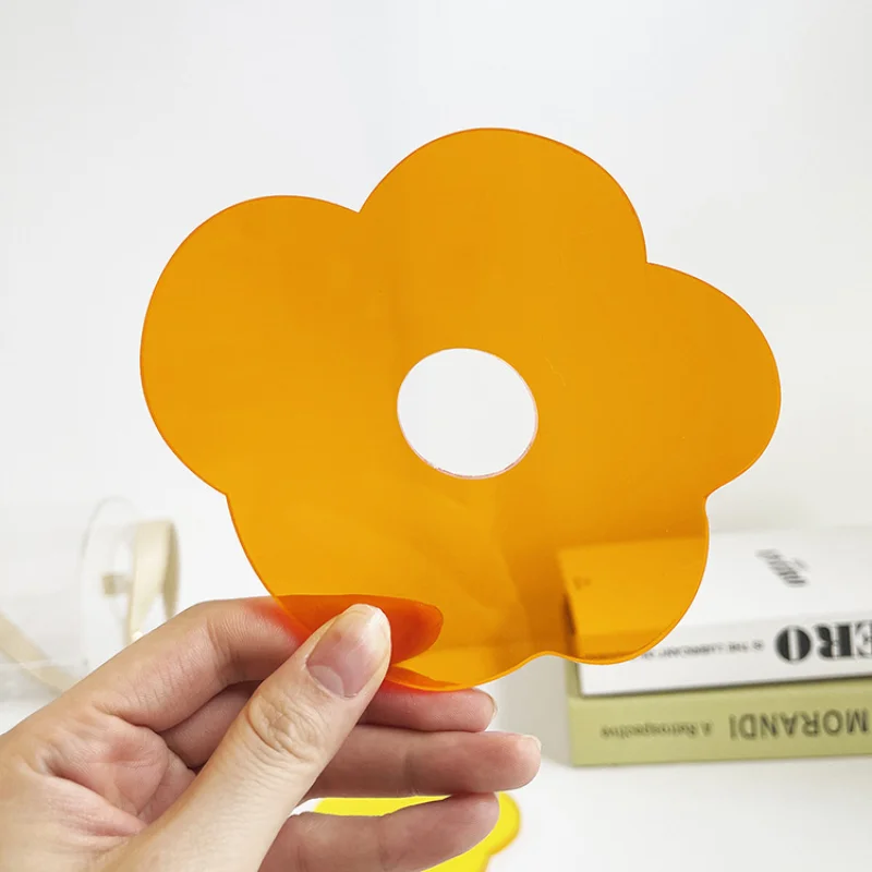 

Simple Transparent Acrylic Flower Coaster, Heat Insulation, Non-slip Mat, Decorative Ornaments, Home Storage Decoration