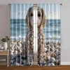 2pcs, Print Curtains cute dog Polyester (without rod) Versatile All Perfect for Home Decor and Privacy 1