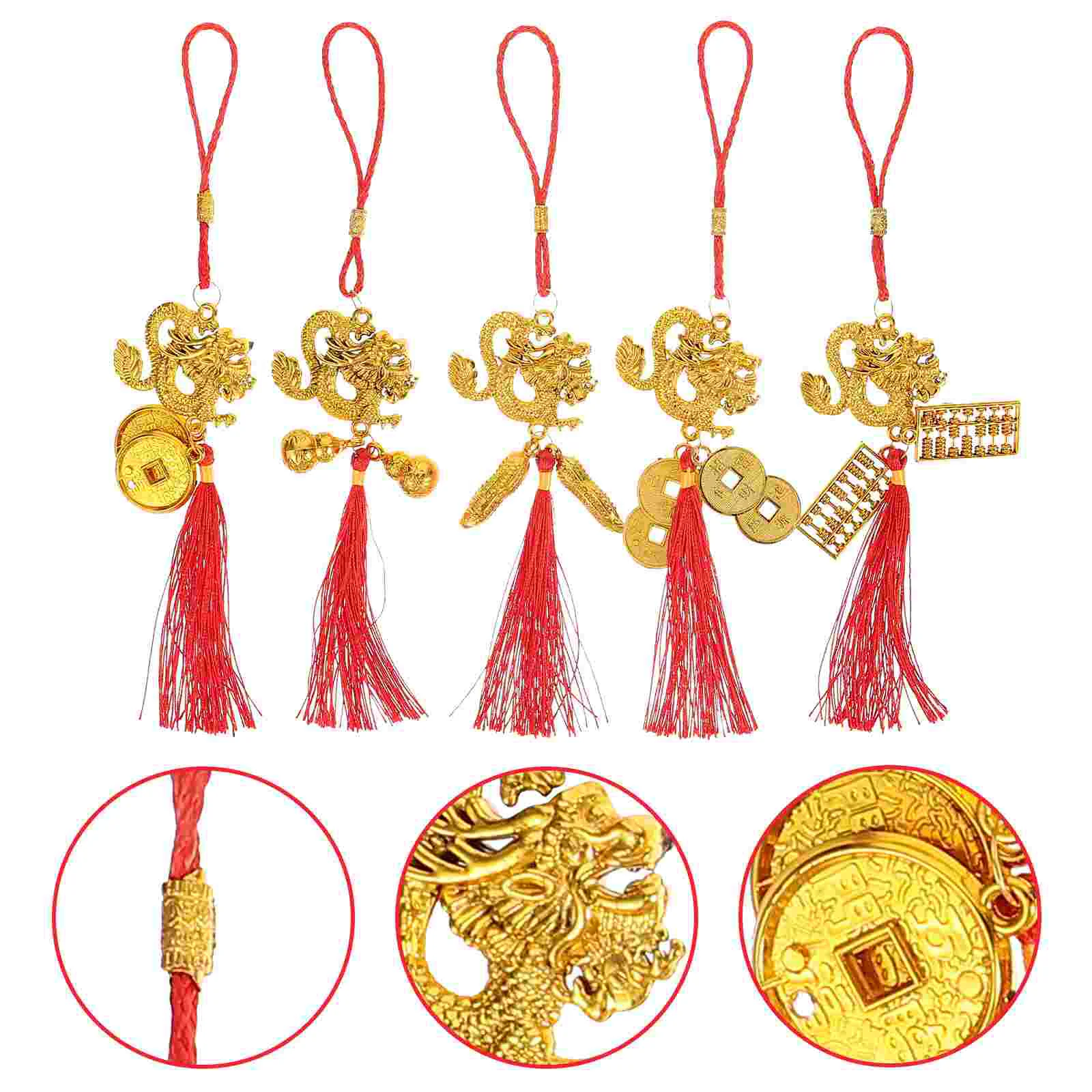 

Chinese New Year Tassel Dragon Pendant Bonsai Hanging Pendant Pendant Bonsai Spring Festival Party Window Decoration