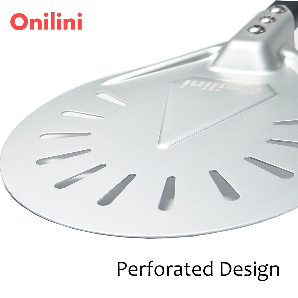 Onilini Anodized Pizza Peel Long Handle Set Almuinum Alloy Pizzas Shovel Commerical Use Pizza Paddle Oven Accessories