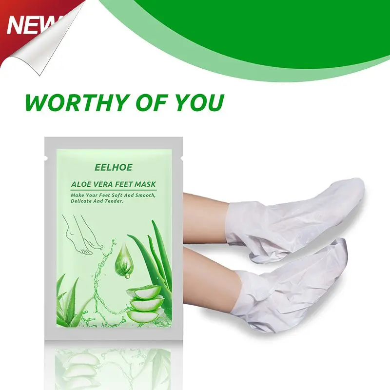 

Aloe Vera Foot Mask Peeling For Legs Feet Mask Exfoliating Socks Scrub For Pedicure Anti Crack Heel Remove Skin Care Foot Patch