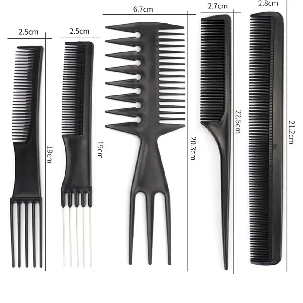 Barber Hairdressing Combs Multifunction Hair Detangler Comb Anti-static Haircare Hairstyling Tool Set Stylist Accessories 6