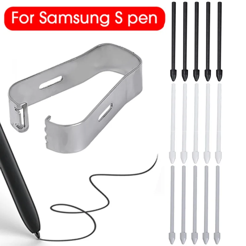 

15Pcs Touch Stylus Pen Tip for Samsung Galaxy Note 20 10 Tab S6 Lite T860 T865 S7 S8 Series S Pen Replacemen Nib with Metal Clip