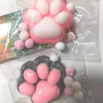 Taba Cat Paw Squishy Toys, Kawaii Stress Relief Squeeze Toys for Kids & Adults, Study/Work Decompression, Children’s Day Gif
