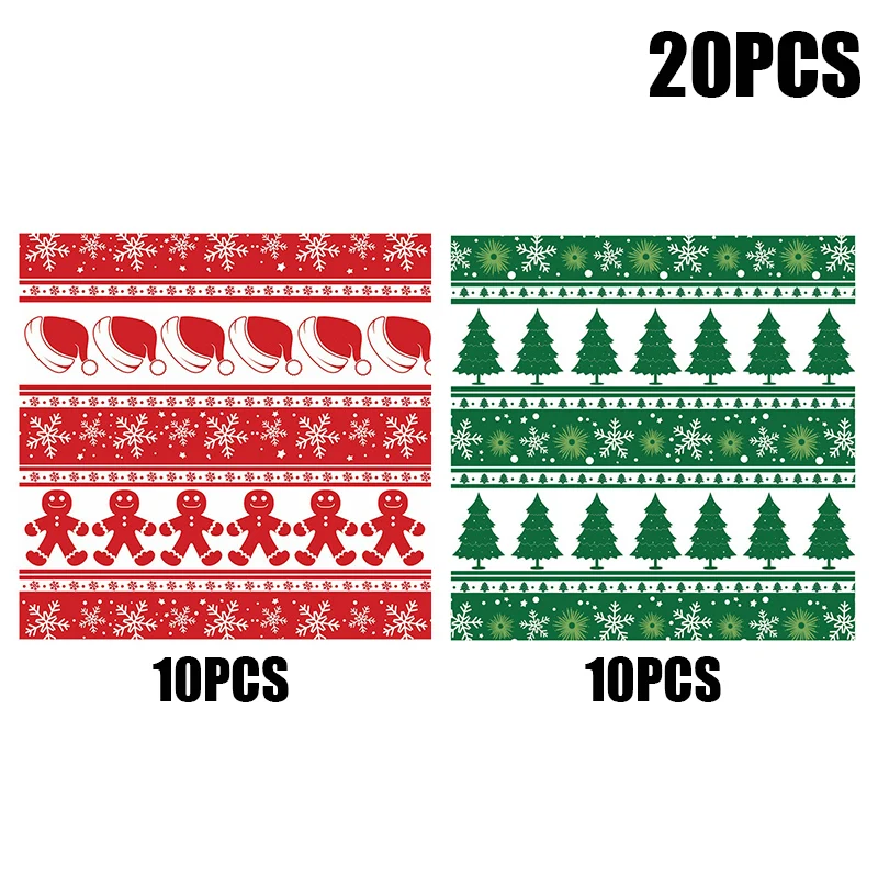 20pcs Christmas-Themed Greaseproof Deli Paper Sheets for Sandwiches, Burgers, Fries, an... - SKU GDS01557 - UGI Packaging