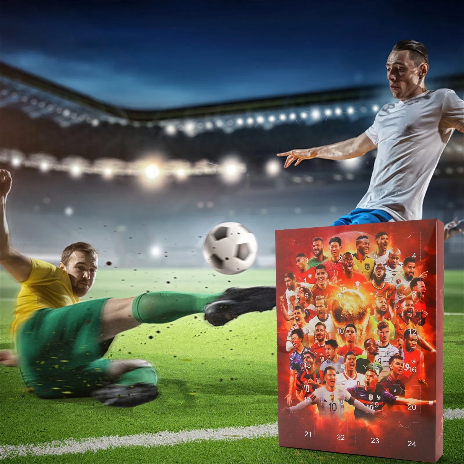 2024 Countdown Advent Calendar Soccer Kit 24 Days Building Advent Calendars Soccer Favors Sports Birthday Christmas Supplies