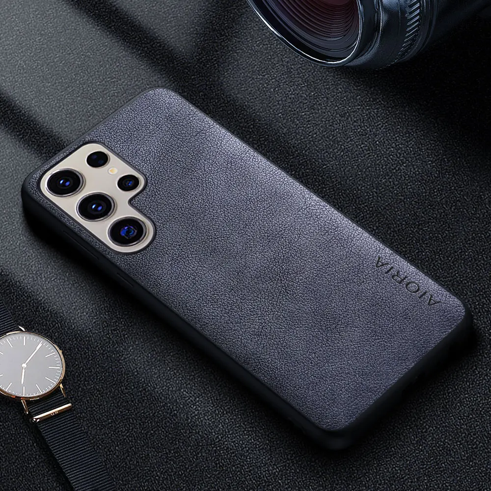 Premium Luxury Leather Retro Business Style Phone Case