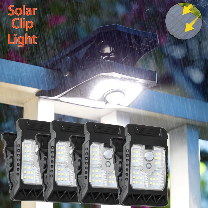 Solar-Powered Outdoor Motion Sensor Security Lights - Waterproof High-Brightness Fence & Camping Illumination