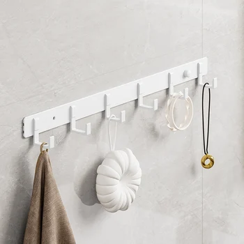 Crochet blanc pour serviettes, pour salle de bain, vêtements, patère, chambre à coucher, Robe, salon, cuisine, accessoires 1